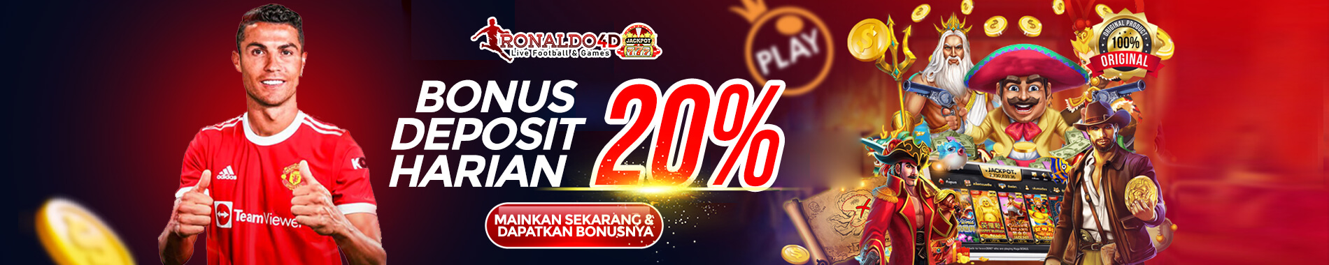 RONALDO4D BONUS 20% NEW MEMBER